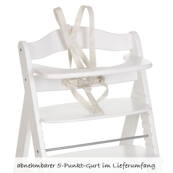 Hauck Alpha Plus Weiß - Newborn Set - Hochstuhl + Neugeboreneneinsatz & Wippe