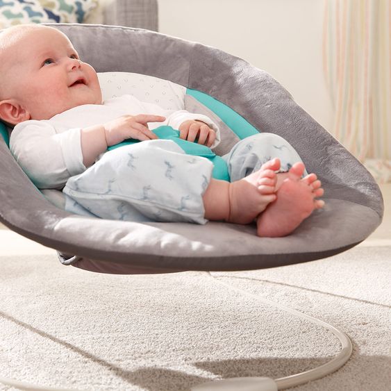 Hauck Alpha Plus Weiß - Newborn Set - Hochstuhl + Neugeboreneneinsatz & Wippe