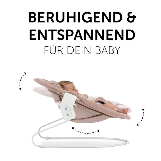 Hauck Alpha Plus White Newborn Set Bambi Rose - 4-tlg. Hochstuhl + Neugeborenenaufsatz + Sitzkissen