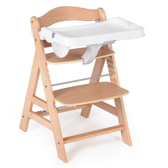 Hauck Alpha Tray - 2-teiliges Essbrett & Tisch für Alpha Hochstühle - White