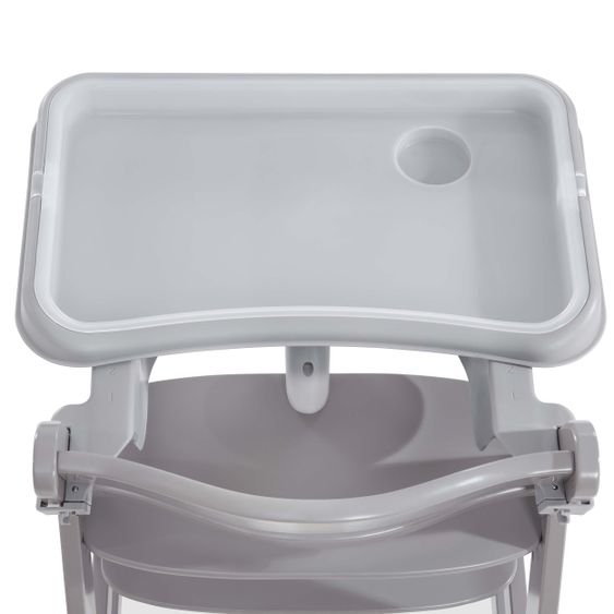 Hauck Alpha Tray - 2-teiliges Essbrett & Tisch für Alpha Hochstühle - Grey / Grau