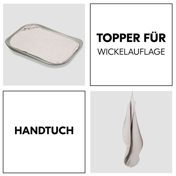 Hauck Auflage / Topper für Wickelauflagen wie Change N Clean - Beige Dots