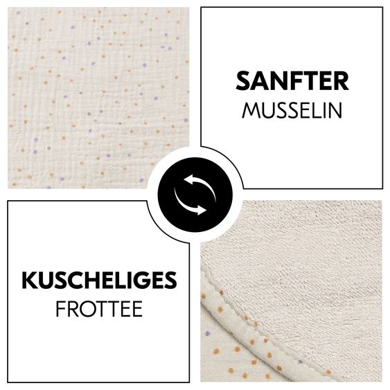 Hauck Auflage / Topper für Wickelauflagen wie Change N Clean - Beige Dots