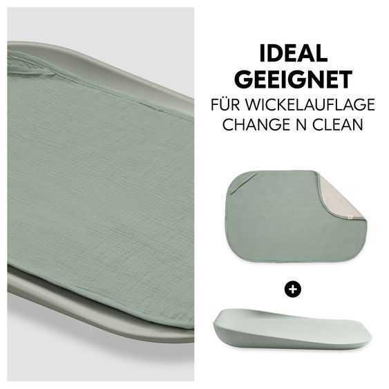 Hauck Auflage / Topper für Wickelauflagen wie Change N Clean - Sage