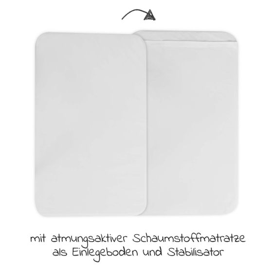 Hauck Baby Beistellbett - Face to Me 2 (auch für Boxspringbetten geeignet) - Melange Grey