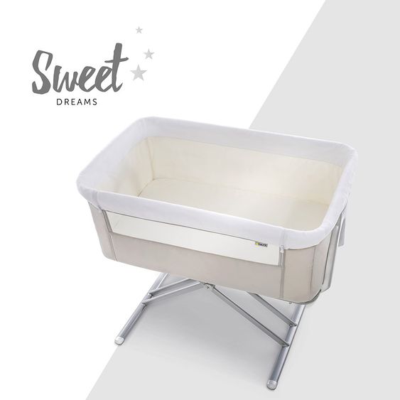 Hauck Baby Beistellbett - Face to Me (auch für Boxspringbetten geeignet) - Beige