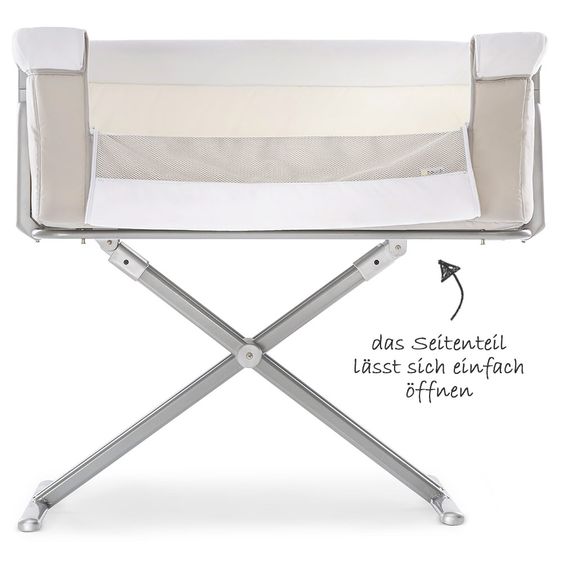 Hauck Baby Beistellbett - Face to Me (auch für Boxspringbetten geeignet) - Beige
