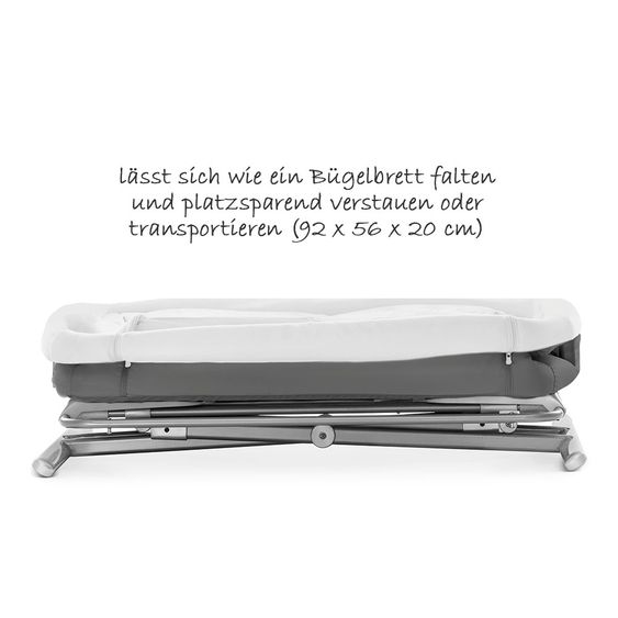 Hauck Baby side bed - Face to Me (also suitable for box spring beds) - Grey