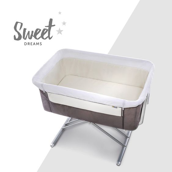 Hauck Baby side bed - Face to Me (also suitable for box spring beds) - Grey