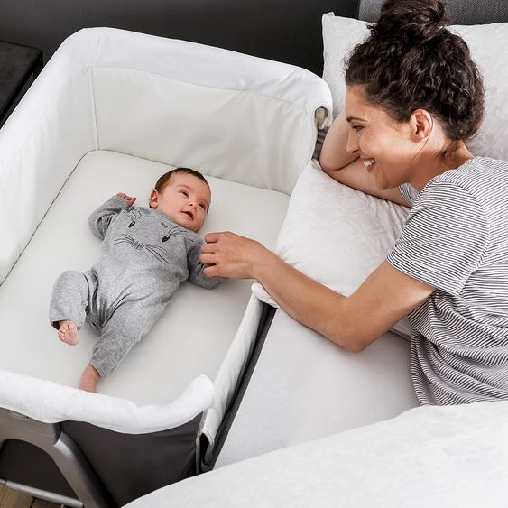 Hauck Baby side bed - Face to Me (also suitable for box spring beds) - Grey