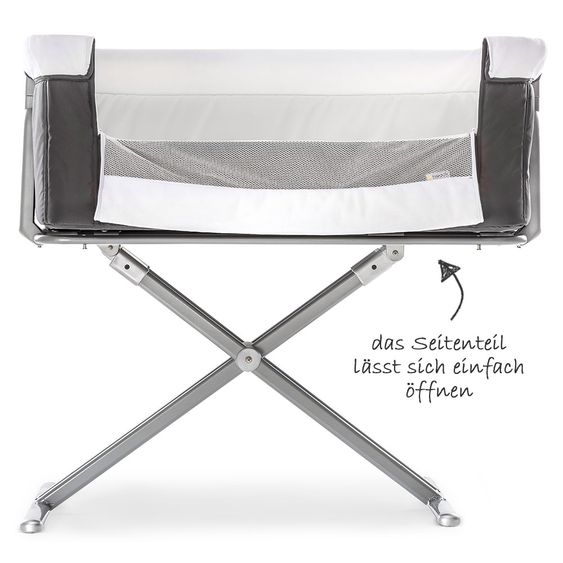 Hauck Baby side bed - Face to Me (also suitable for box spring beds) - Grey