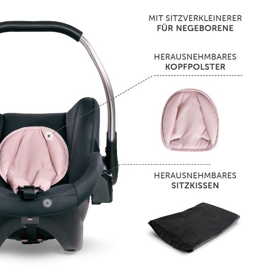 Hauck Babyschale Comfort Fix - Pink Grey