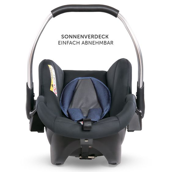 Hauck Babyschale Comfort Fix Set - inkl. Isofix-Base - Denim Grey