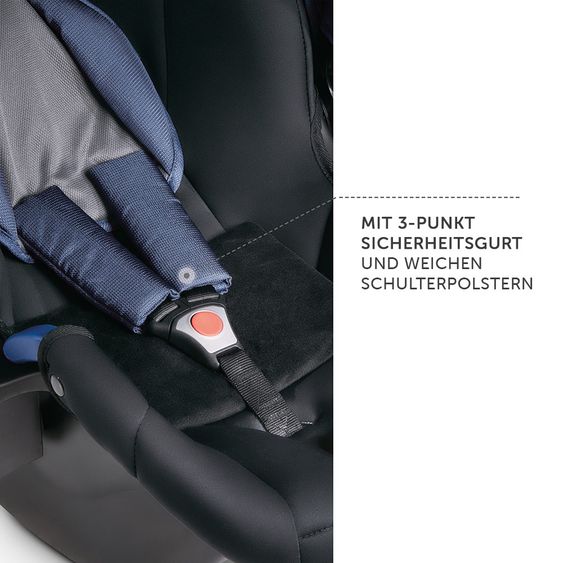 Hauck Babyschale Comfort Fix Set - inkl. Isofix-Base - Denim Grey