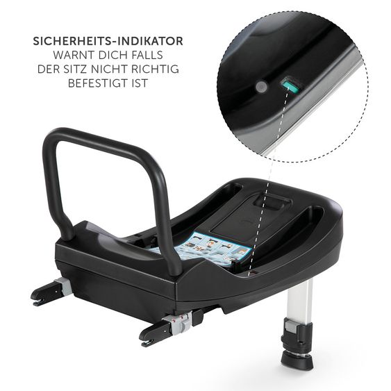 Hauck Babyschale Comfort Fix Set - inkl. Isofix-Base - Denim Grey