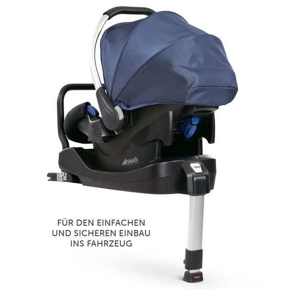 Hauck Babyschale Comfort Fix Set - inkl. Isofix-Base - Denim Grey