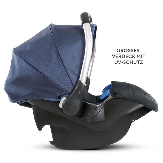 Hauck Babyschale Comfort Fix Set - inkl. Isofix-Base - Denim Grey
