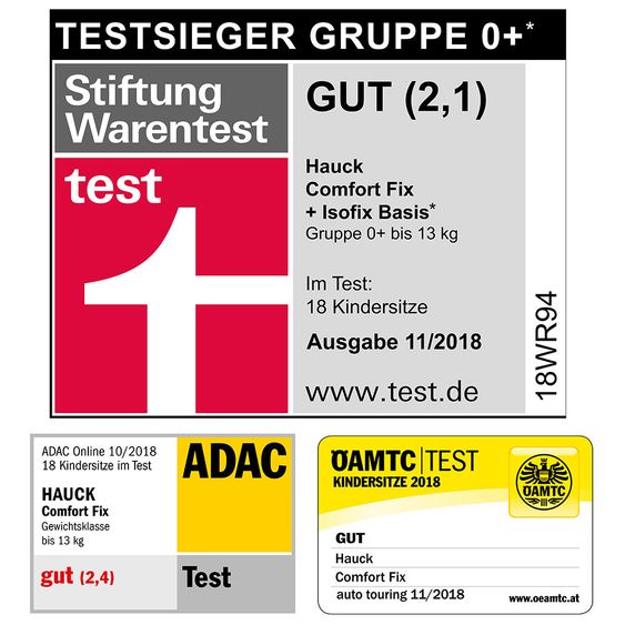 Hauck Babyschale Comfort Fix Set - inkl. Isofix-Base - Melange Grey