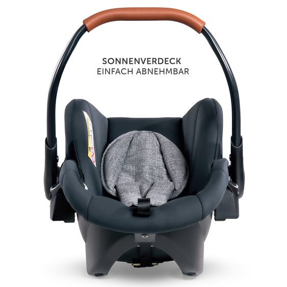 Hauck Babyschale Comfort Fix Set - inkl. Isofix-Base - Melange Grey
