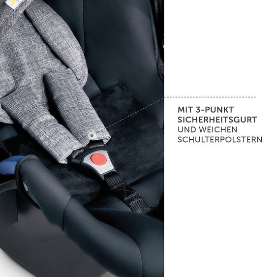 Hauck Babyschale Comfort Fix Set - inkl. Isofix-Base - Melange Grey