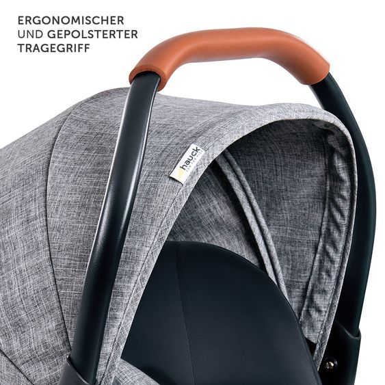 Hauck Babyschale Comfort Fix Set - inkl. Isofix-Base - Melange Grey