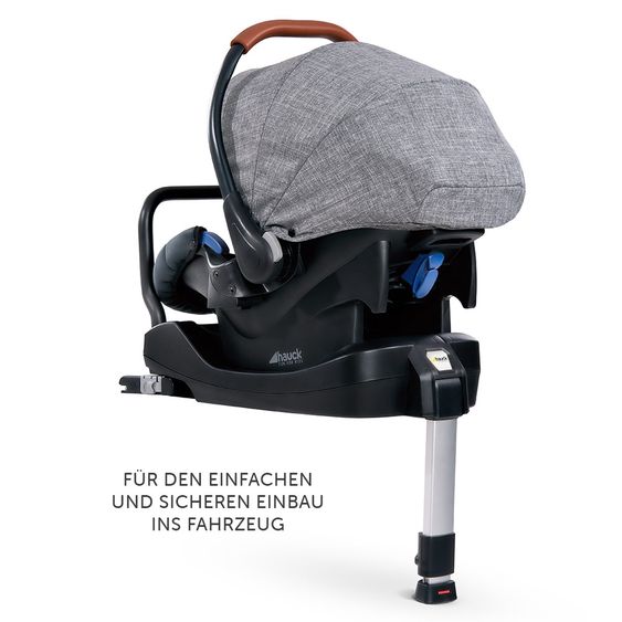 Hauck Babyschale Comfort Fix Set - inkl. Isofix-Base - Melange Grey