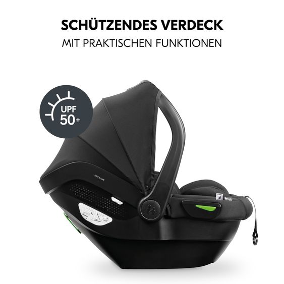 Hauck Babyschale Drive N Care i-Size ab Geburt bis 13 kg (40 - 87 cm) - Black