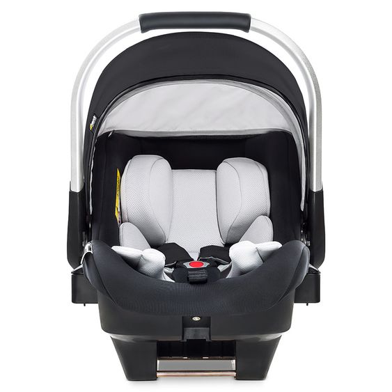 Hauck Babyschale iPro Baby - i-Size (ab Geburt bis 18 Monate) inkl. Sitzverkleinerer und Sonnenverdeck - Caviar