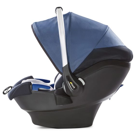 Hauck Babyschale iPro Baby - i-Size (ab Geburt bis 18 Monate) inkl. Sitzverkleinerer und Sonnenverdeck - Denim