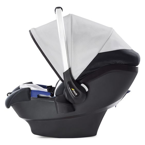 Hauck Babyschale iPro Baby - i-Size (ab Geburt bis 18 Monate) inkl. Sitzverkleinerer und Sonnenverdeck - Lunar