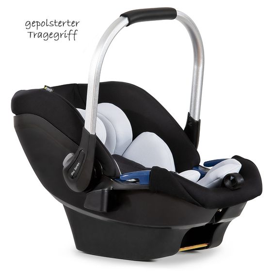 Hauck Babyschale iPro Baby - i-Size (ab Geburt bis 18 Monate) inkl. Sitzverkleinerer und Sonnenverdeck - Wild Blooms Black