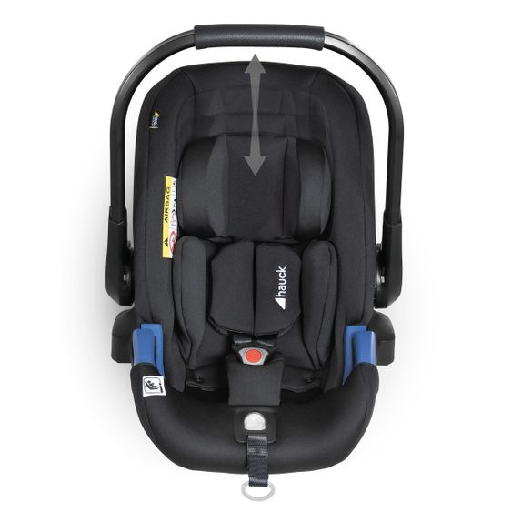 Hauck Babyschale Select Baby - i-Size (ab Geburt bis 18 Monate) inkl. Sitzverkleinerer und Sonnenverdeck - Black