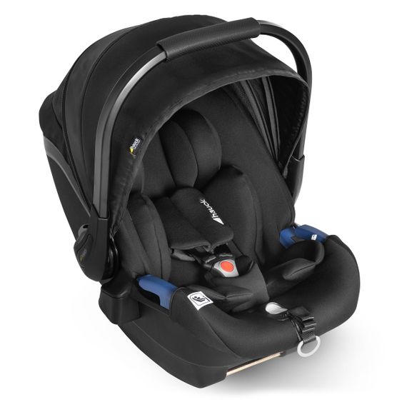 Hauck Babyschale Select Baby - i-Size (ab Geburt bis 18 Monate) inkl. Sitzverkleinerer und Sonnenverdeck - Black