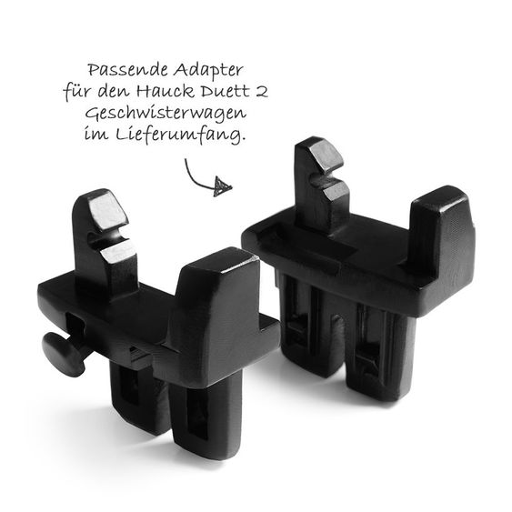 Hauck Babyschale Zero Plus Comfort für Duett 2 - inkl. Adapter - Black