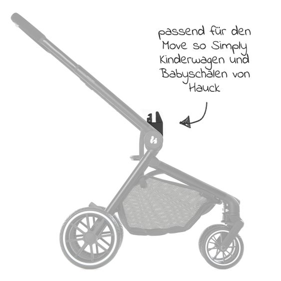 Hauck Babyschalen Adapter für Move so Simply Kinderwagen - passend für Autositze Comfort Fix und Select Baby von Hauck