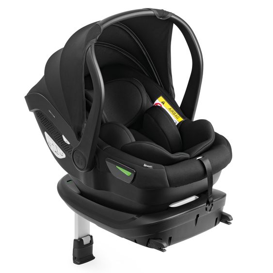 Hauck Babyschalen-Set Drive N Care Set i-Size (40 - 87 cm) inkl. Isofix Basis und Sitzverkleinerer - Black