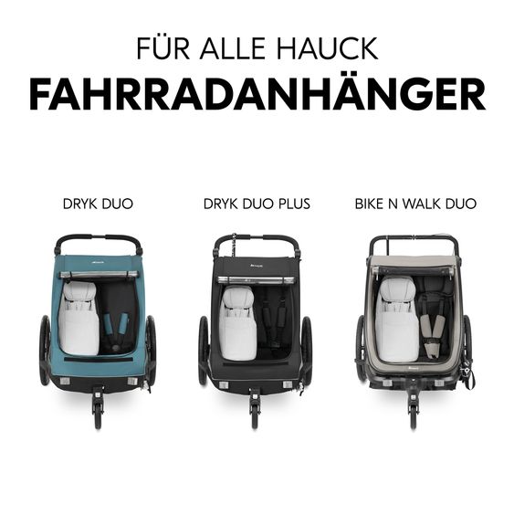 Hauck Babysitz / Neugeboreneneinsatz Baby Lounger 2 für alle Hauck Fahrradanhänger - Grey