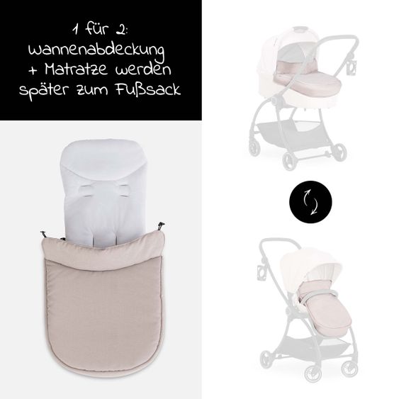 Hauck Babywanne für Buggy Colibri - Melange Beige