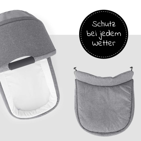 Hauck Baby bath for buggy Colibri - Melange Grey