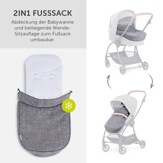 Hauck Babywanne für Eagle 4S Sportwagen - Melange Grey