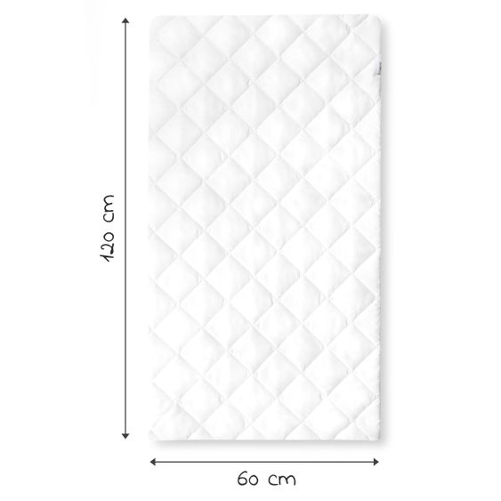 Hauck Bed Me - Topper für Reisebett- Matratzen 60 x 120 cm - White