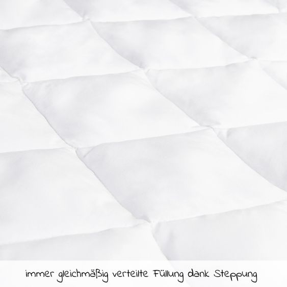 Hauck Bed Me - Topper für Reisebett- Matratzen 60 x 120 cm - White