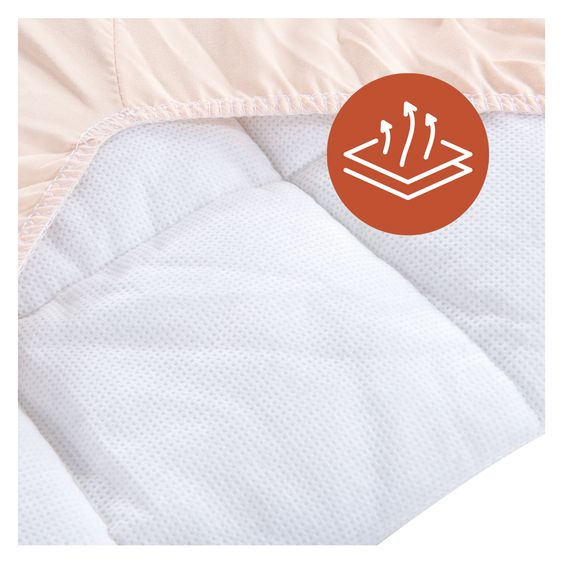 Hauck Bed Me Topper for travel cot mattresses 80 x 50 cm - Beige