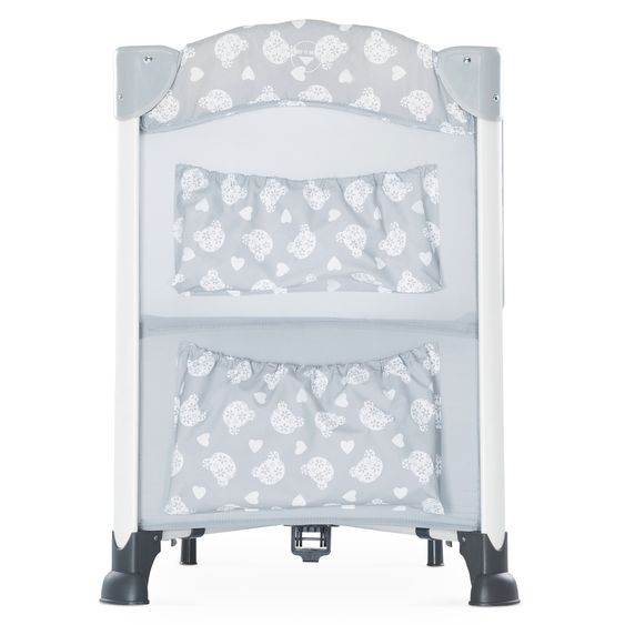 Hauck Beistellbett Sleep N Care Plus (80 x 44 cm) - faltbar, inkl. Transporttasche - Teddy Grey