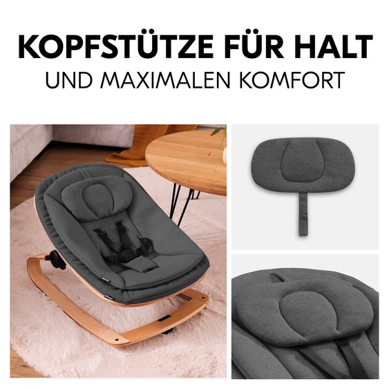 Hauck Beta Plus 5-pcs Newborn Set - Highchair + Newborn Insert & Rocker Eco + Seat Cushion + Tray - White