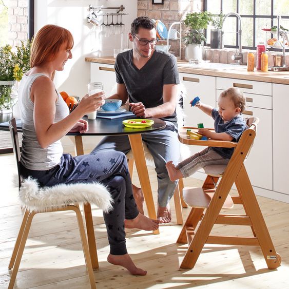 Hauck Beta Plus Natural 5-piece newborn set - high chair + 2in1 newborn attachment & bouncer + feeding board + seat cushion - Stretch Beige