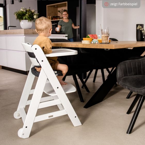 Hauck Beta Plus Natural 5-piece newborn set - high chair + 2in1 newborn attachment & bouncer + feeding board + seat cushion - Stretch Beige