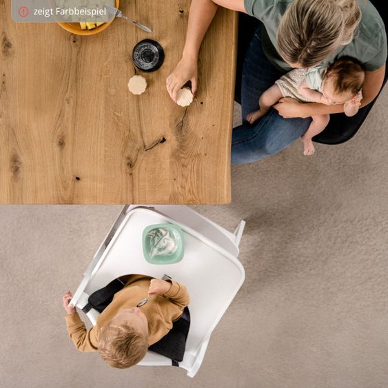 Hauck Beta Plus Natural 5-piece newborn set - high chair + 2in1 newborn attachment & bouncer + feeding board + seat cushion - Stretch Beige