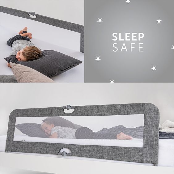 Hauck Bettschutzgitter Sleep'n Safe Plus XL 150 cm - Melange Grey