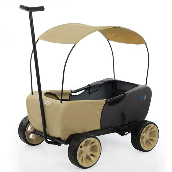 Hauck Eco Mobil Safari handcart - foldable with roof, transport trolley & handcart for 2 children